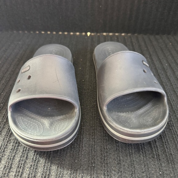 CROCS Other - Crocs Crocband Slide‎ Sandals Black Mens 7 Womens 9 Slip On Shoes